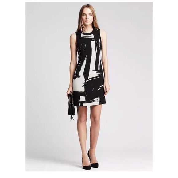 Banana Republic Dresses & Skirts - Banana Republic Brushstroke Shell Dress 2 Black